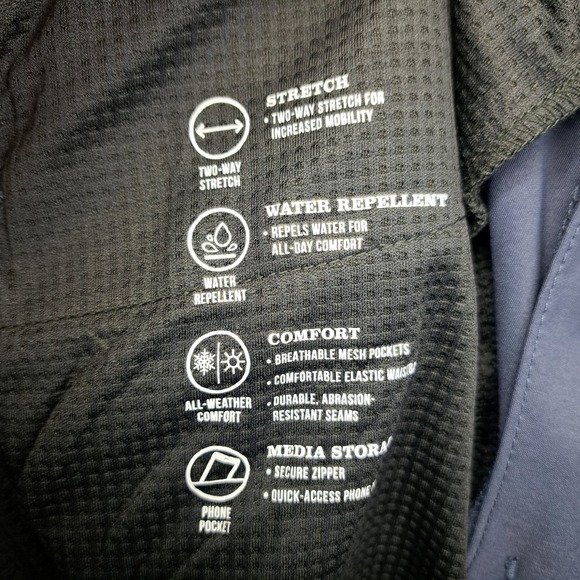 Orvis Mens Water Repellent Stretch Tech Pants Blue Size 30x30 Hiking Fishing - Picture 7 of 10